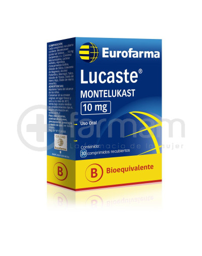 Lucaste Comprimidos Recubiertos 10mg.30