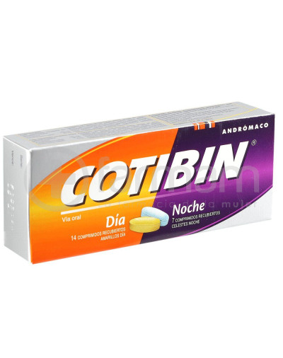 Cotibin Dia/Noche 14 Comprimidos Recub.Amarillos Dia+7 Com.Recub.Celestes Noche