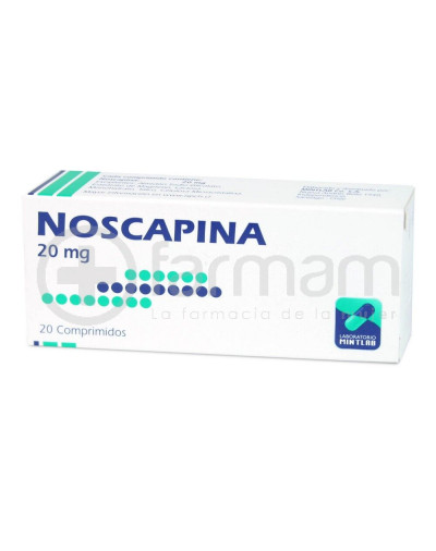 Noscapina Comprimidos 20 mg 20 * Noscapina Comprimidos 20 mg 20 *