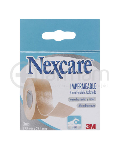 Nexcare Impermeable Cinta Flexible Acolchada Sport 25,4Mm X 4,57Mt