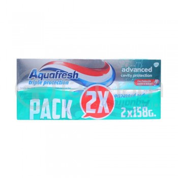 Aquafresh Pack Crema Dental Advanced Triple Proteccion Con Fluor 158gr X2