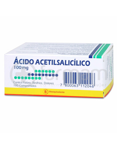 Acido Acetilsalicilico Bioequivalente Comprimidos 100 mg X100