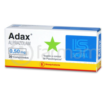 Adax Comprimidos 0,50 mg 30 Adax Comprimidos 0,50 mg 30