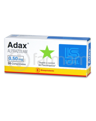 Adax Comprimidos 0,50 mg 30