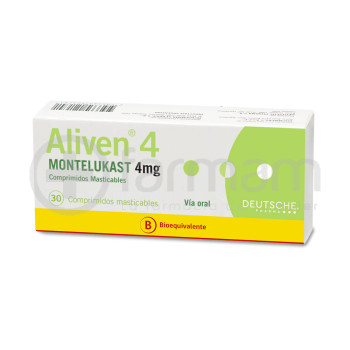 Aliven 4 Comprimidos Masticables 4mg.30 Aliven 4 Comprimidos Masticables 4mg.30