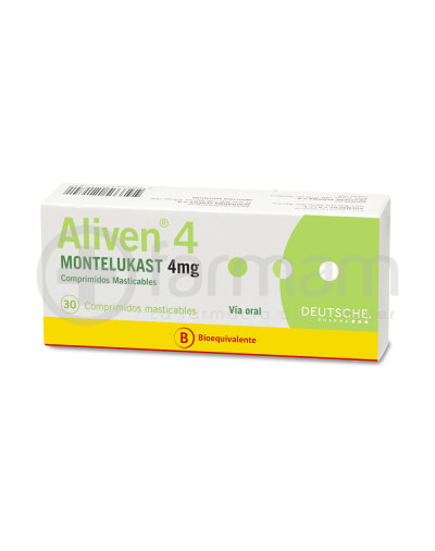 Aliven 4 Comprimidos Masticables 4mg.30