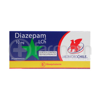 Diazepam Chile Bioequivalente Comprimidos 10 mg 20