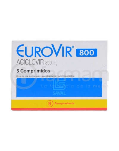 Eurovir Comprimidos 800 mg 5 Eurovir Comprimidos 800 mg 5