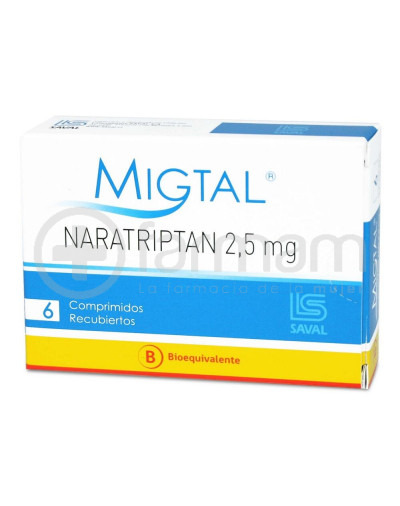 Migtal Comprimidos Recubiertos 2,5mg. 6 Migtal Comprimidos Recubiertos 2,5mg. 6