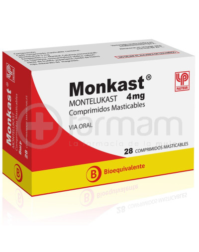 Monkast Comprimidos Masticables 4mg.28