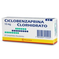 Ciclobenzaprina Clorhidrato Bioequivalente Comprimidos Recubiertos 10mg.20